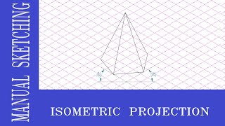 ISOMETRIC PROJECTION  PYRAMID  EGDL  EASY CAED  PROF DINESH R [upl. by Ainav]