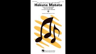 Hakuna Matata from The Lion King 2Part Choir  Arranged by Roger Emerson [upl. by Ayanet929]