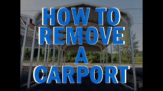 How to Tear Down a Carport [upl. by Primrose851]