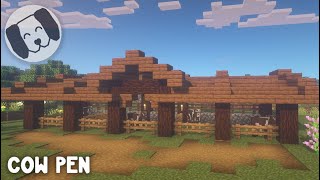 Minecraft How To Build a Cow Pen Tutorial [upl. by Uohk345]