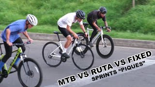 Carrera de velocidad  MTB vs RUTA vs PISTA quotEn unos Piquesquot [upl. by Refinaj309]