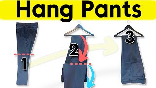 3 Clever Ways to HANG PANTS A stepbystep guide [upl. by Tami706]