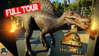 FULL PARK TOUR A Spooky Jursssic World Park  Jurassic World Evolution 2 [upl. by Krasner288]