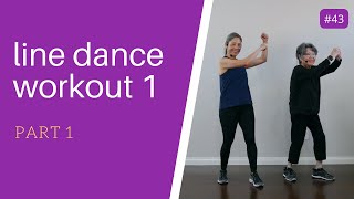 Easy Line Dance Workout 1 Part 1  Seniors Beginners [upl. by Lalad]