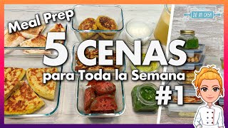 🍽 5 Cenas para Toda la Semana 😱 FÁCILES RÁPIDAS y ECONÓMICAS 👌Meal Prep Cenas 🌔 Ideas para Cenas [upl. by Fleurette]