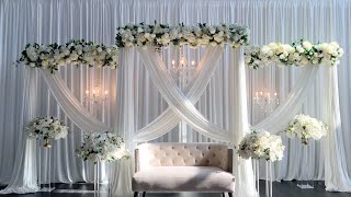 DIY  Elegant White Floral Backdrop [upl. by Duj]