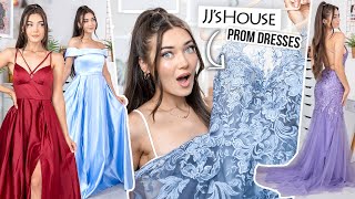 TRYING JJS HOUSE PROM DRESSES Most Beautiful Dresses Ever [upl. by Radman]