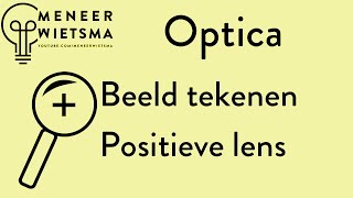 Natuurkunde uitleg Optica 4 Beeld tekenen met een positieve lens [upl. by Anidan]