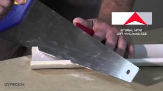 Installing Gyprock plasterboard  How to cut and install Gyprock cornice [upl. by Ahlgren312]