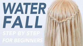 How To Twisted Waterfall Braid Step By Step For Beginners Easy amp Simple Half Up Half Down Hairstyle [upl. by Sterner]