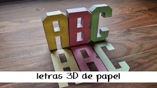 COMO HACER LETRAS 3D DE PAPEL [upl. by Sldney]