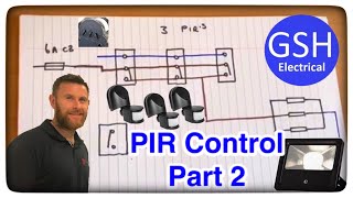 3 PIRs Lighting Control  Wiring Diagram Part 2 [upl. by Hutchings438]