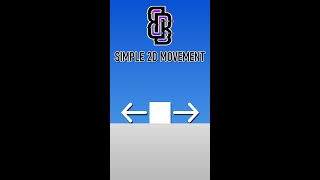 SIMPLE UNITY 2D MOVEMENT IN UNDER 1 MINUTE [upl. by Shanks]