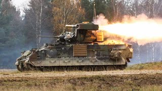 M2 Bradley Fighting Vehicle in Action • TOW Missiles amp M242 Firing [upl. by Eissen]