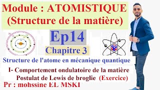 Atomistique structure de l’atome en mécanique quantique part1 [upl. by Noble602]