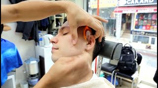 ASMR Super Relaxing Massage and Straight Razor Shaving in Turkish Barbershop [upl. by Gaylor]