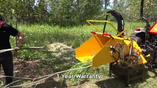 WoodMaxx WM8H Hydraulic AutoFeed 8quot PTO Wood Chipper [upl. by Shiroma]