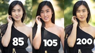 85mm vs 105mm vs 70200mm  Best Portrait lens [upl. by Drofwarc]