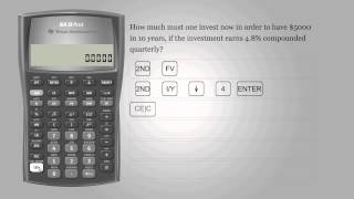 Present value – Texas Instruments BA II PLUS [upl. by Noellyn]