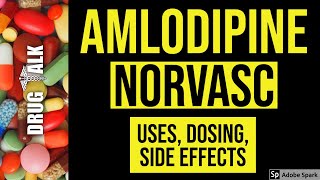 Amlodipine Norvasc  Uses Dosing Side Effects [upl. by Santini]