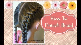 How To French Braid hair4myprincess [upl. by Ahsirak]