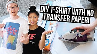 DIY Custom Print TShirts  NO Transfer Paper  COUPLE TRIES [upl. by Anaibaf135]