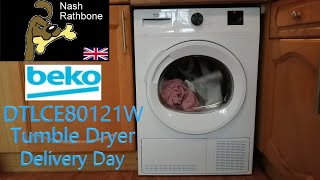 Beko DTLCE80121W Tumble Dryer Delivery Day [upl. by Orfield]