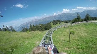 Flumserberg Rodelbahn Floomzer  komplette Abfahrt [upl. by Etnuaed]