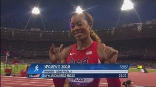 Womens 200m SemiFinal Full Races  London 2012 Olympics [upl. by Suirauqram200]