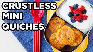 Crustless Mini Quiches  NoSandwich Lunch Idea [upl. by Lulu]