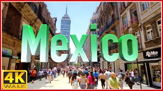 4K WALK MEXICO CITY virtual walk CDMX slow tv TRAVEL VIDEO documentary [upl. by Lyreb]