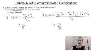 Probability with permutations and combinations [upl. by Adnohsed]