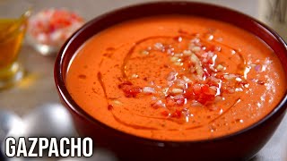 Gazpacho  How To Make Cold Tomato Soup  Spanish Tomato Soup  Summer Recipe  Varun [upl. by Atiekal79]