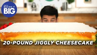 I Made A Giant 20Pound Jiggly Cheesecake • Tasty [upl. by Ailimac]