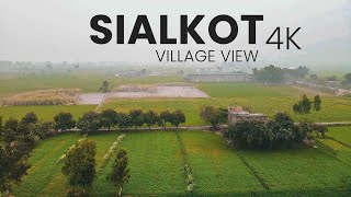 Sialkot Village Near Border Aerial View  Pakistan Indian Border  Drone 4K [upl. by Engapmahc]