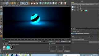 Tutorial Cinema 4D Como hacer una esfera Brillante [upl. by Shirl]