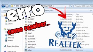 ERRO AO INICIALIZAR O DRIVE REALTEK AUDIO SAIBA COMO RESOLVER [upl. by Clemmie]