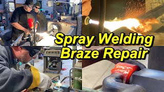 SNS 339 Broken Casting Braze Repair Spray welding Bearing Journal [upl. by Aenahs930]