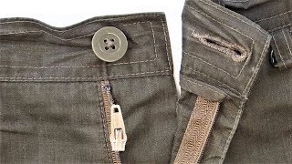 How to fix broken zipper in trousers [upl. by Michaele152]