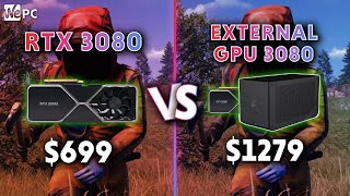 External GPU Benchmark RTX 3080 vs Aorus Gaming Box RTX 3080 EGPU 60fps 1080p  1440p  4k [upl. by Nnylhtak502]