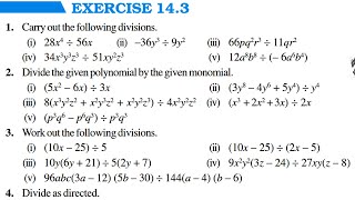 Ch 14 Factorisation  Exercise 143  Class 8 Maths  RBSE CBSE NCERT [upl. by Emmie869]