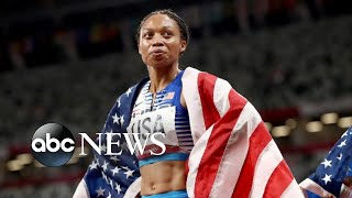 Allyson Felix cements place in American Olympic history [upl. by Ailev]