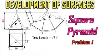 Development of Surface of PyramidProblem 1 [upl. by Thisbee]