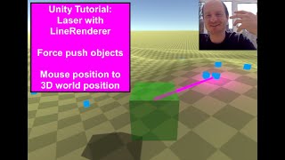 Unity tutorial script a laser with LineRenderer [upl. by Bowe]