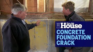 How To Fix a Concrete Foundation Crack  This Old House [upl. by Affay623]