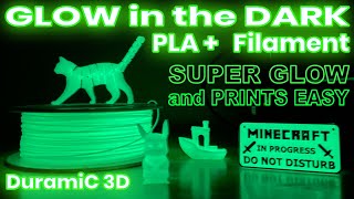 GLOW IN THE DARK Filament by Duramic 3D Review  PLA  Duramic3D PLA [upl. by Krever29]