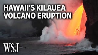 Lava Pours Steadily From Hawaiis Kilauea Volcano  WSJ [upl. by Unhsiv]