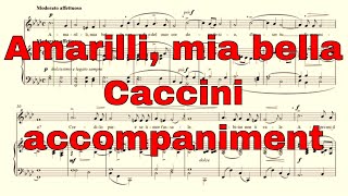 Amarilli mia bella – Caccini  accompaniment in F minor [upl. by Aronoel]