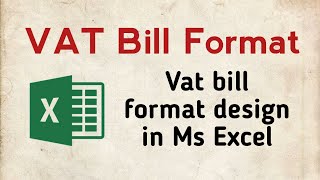 Vat bill format in Nepal  Vat Bill Design in MS Excel [upl. by Norraj]