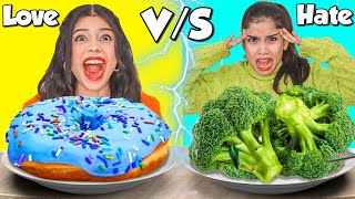 Eating Love VS Hate Food Challenge in 24 Hours  Republic Day🇮🇳 [upl. by Ianthe867]